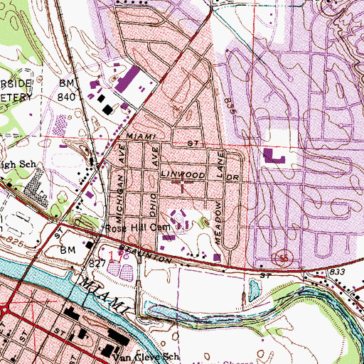 Topographic Map of Arbar Acres, OH