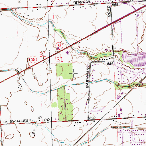 Topographic Map of Conwood Estates, OH