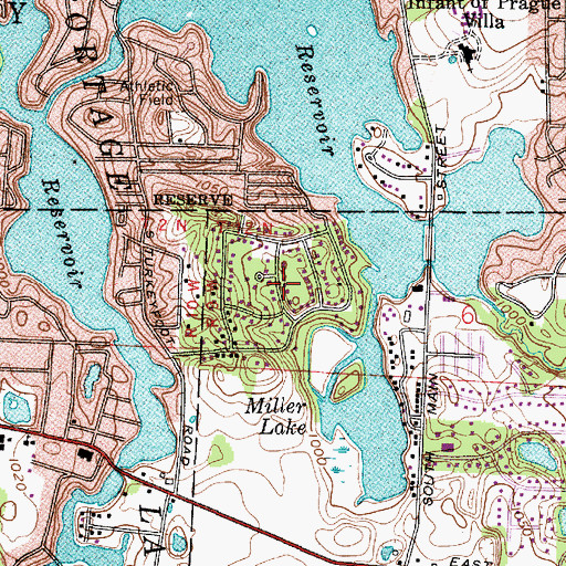 Topographic Map of Turkeyfoot Heights, OH