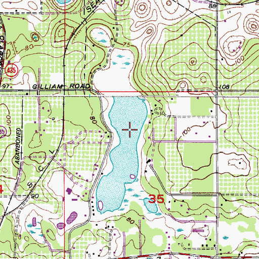 Topographic Map of Lake Alpharetta, FL