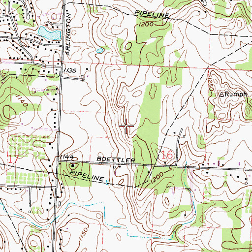 Topographic Map of Springhill, OH