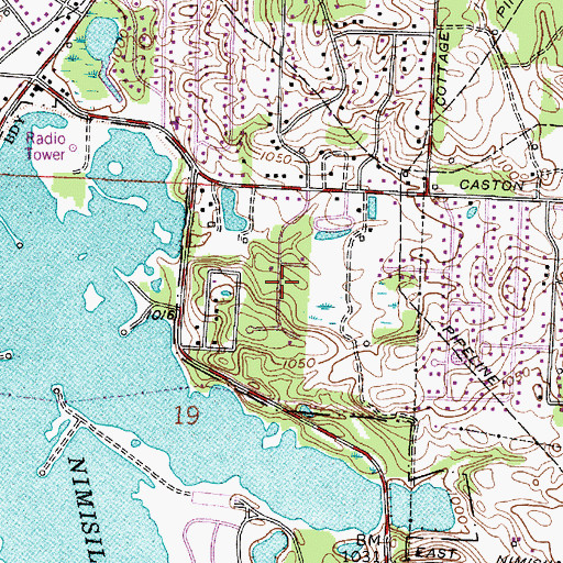 Topographic Map of Withering Heights, OH