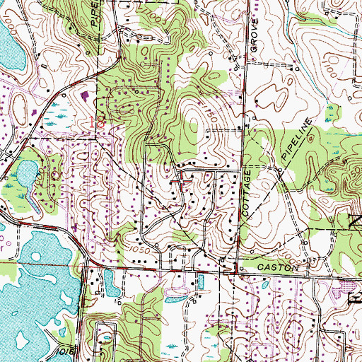 Topographic Map of Nimisila Sunset Heights, OH