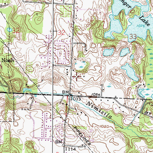 Topographic Map of Mount Pleasant Estates, OH