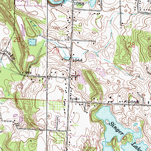Topographic Map of Forest Lake Estates, OH