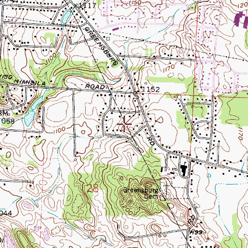Topographic Map of Springview Estates, OH