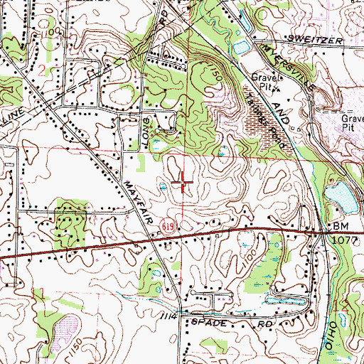 Topographic Map of Arcadian Heights, OH