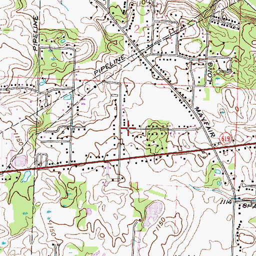 Topographic Map of Imrek Acres, OH