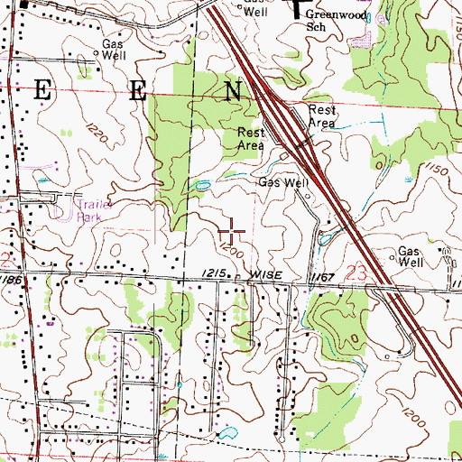 Topographic Map of Charleston Place, OH