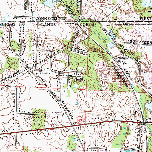 Topographic Map of Lindale Heights, OH