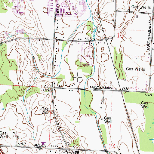 Topographic Map of Park Creek Estates, OH