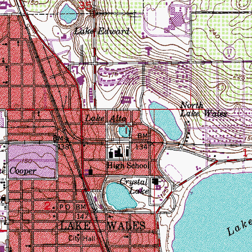 Topographic Map of Lake Alta, FL