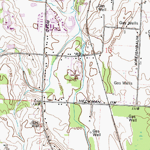 Topographic Map of Ann Marie Estates, OH