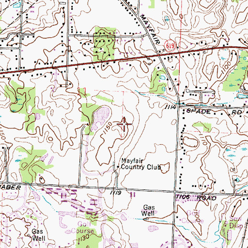 Topographic Map of Mayfair East, OH