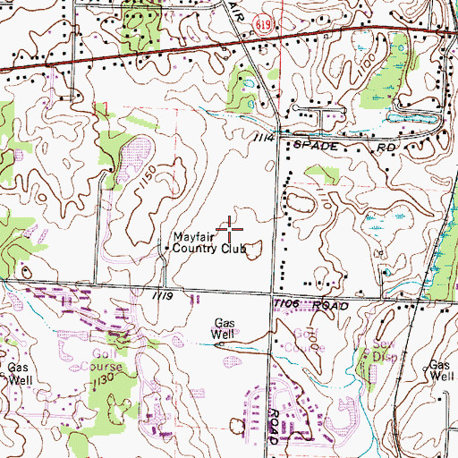 Topographic Map of Stratford Green At Mayfair, OH