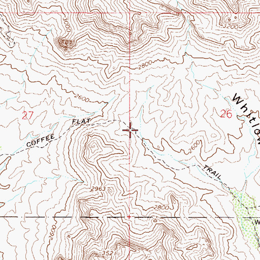 Topographic Map of Coffee Flat Trail, AZ