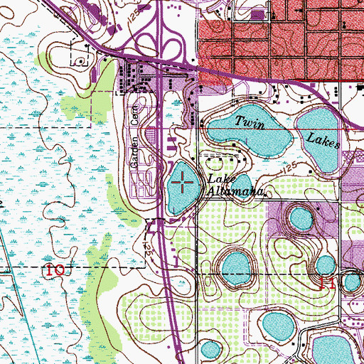 Topographic Map of Lake Altamaha, FL