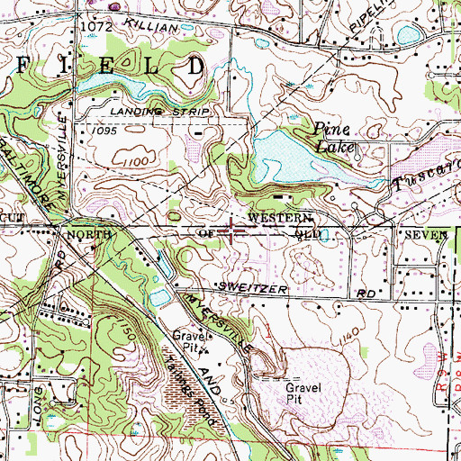 Topographic Map of Powell Subdivision, OH