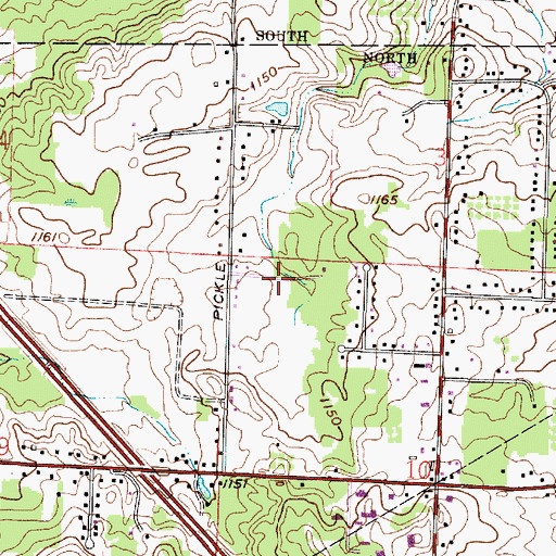 Topographic Map of Beechtree Estates, OH