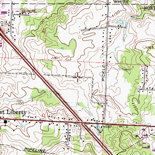 Topographic Map of Hyde Park, OH