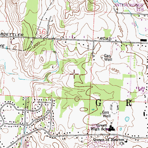 Topographic Map of Estates At Meadow Wood, OH