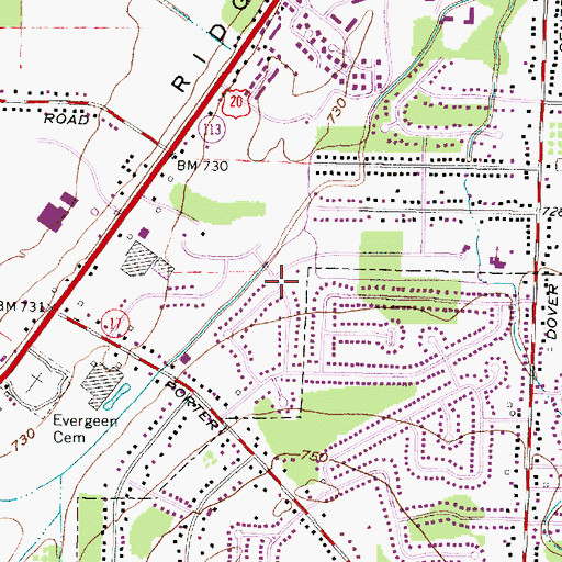 Topographic Map of Sandy Ridge, OH