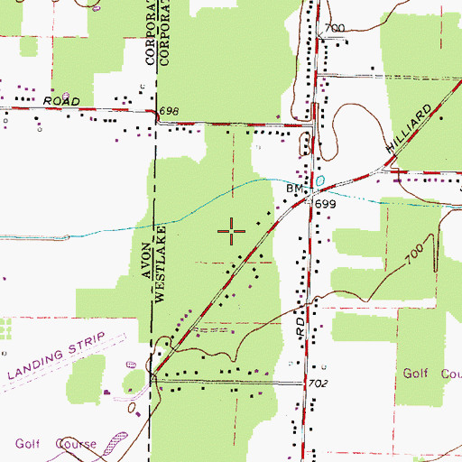 Topographic Map of Windsor Park, OH