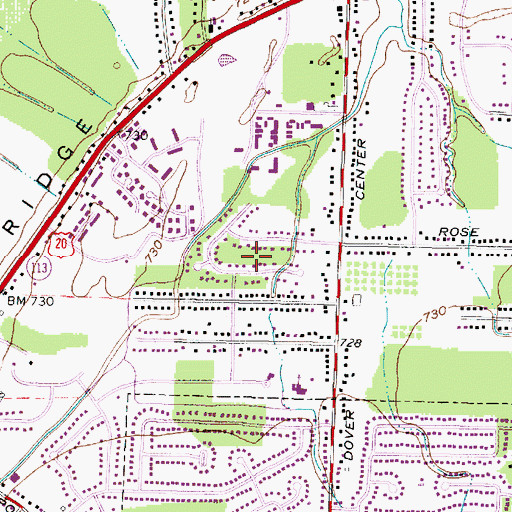 Topographic Map of Pineview, OH