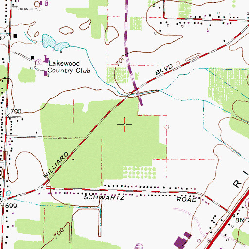 Topographic Map of Devonshire, OH