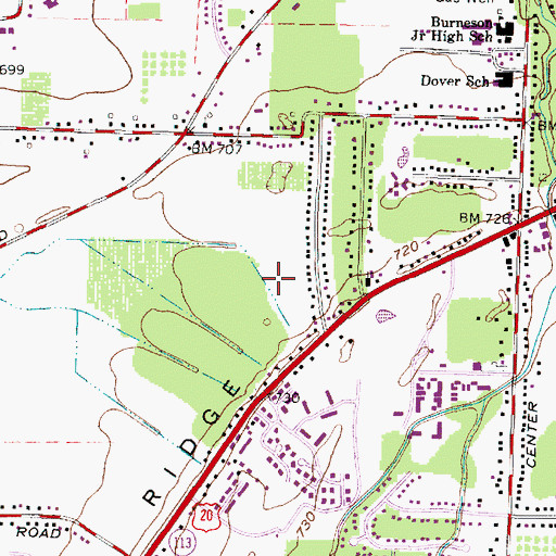 Topographic Map of West Glen, OH