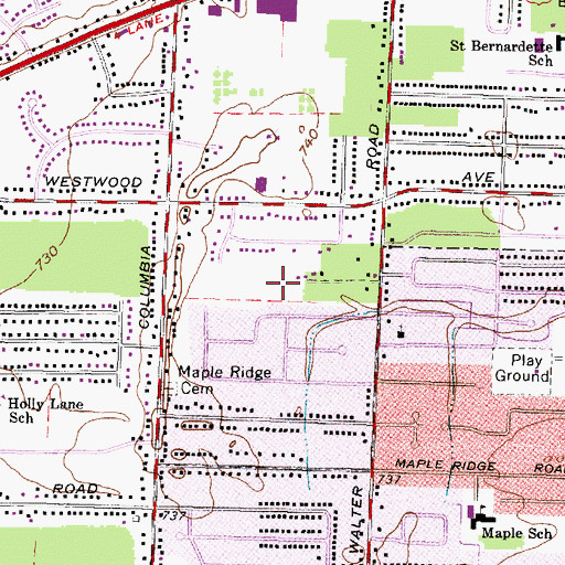 Topographic Map of Circlewood, OH