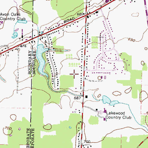 Topographic Map of Breckenridge, OH