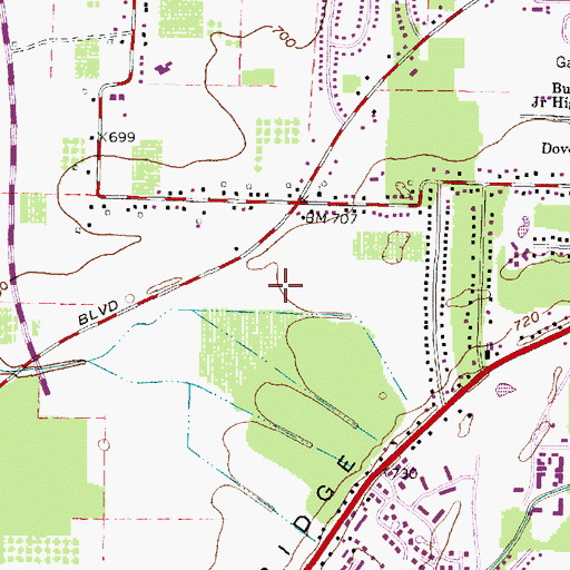 Topographic Map of Avalon Estates, OH