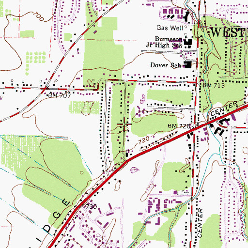 Topographic Map of Glenmore Estates, OH