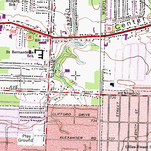 Topographic Map of Quail Hollow, OH