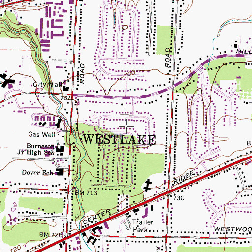 Topographic Map of Berkeley, OH