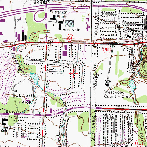 Topographic Map of Melrose, OH