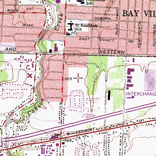 Topographic Map of Carriage Park Estates, OH