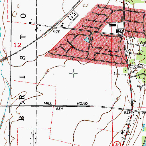 Topographic Map of Park Place, IL