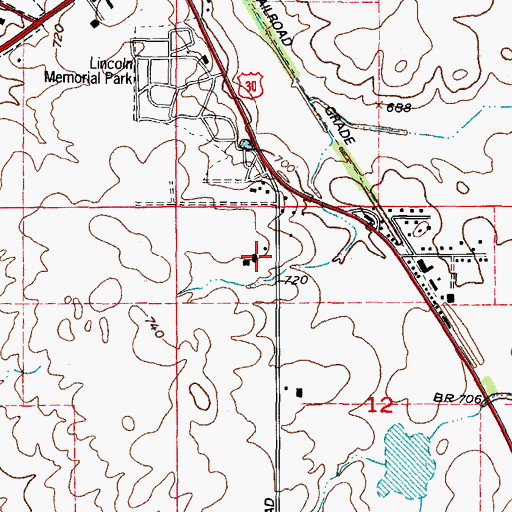 Topographic Map of Brighton Meadows, IL