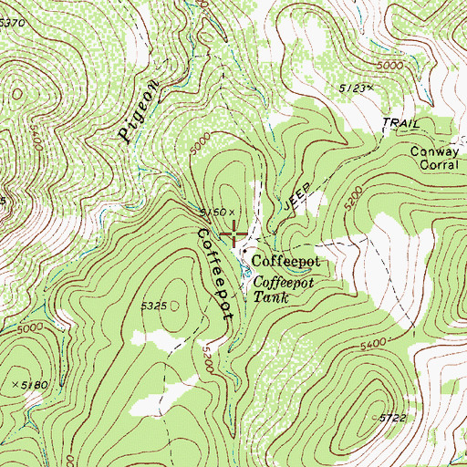 Topographic Map of Coffeepot, AZ