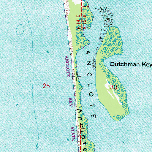 Topographic Map of Anclote Key Preserve State Park, FL