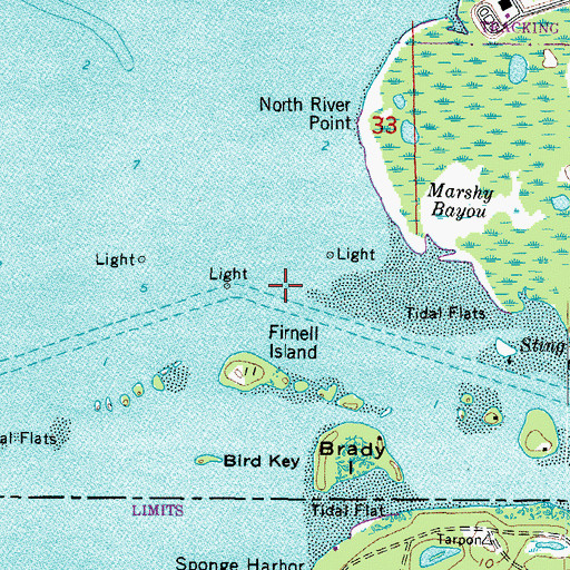 Topographic Map of Anclote River, FL