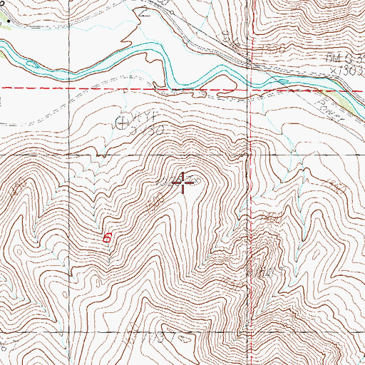 Topographic Map of Fremont Lookout, NV