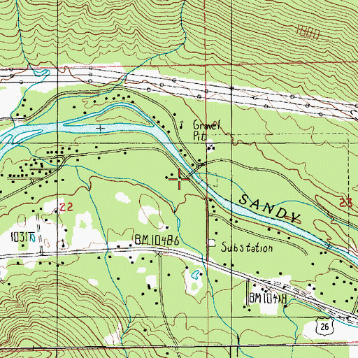 Topographic Map of Little Joe Creek, OR