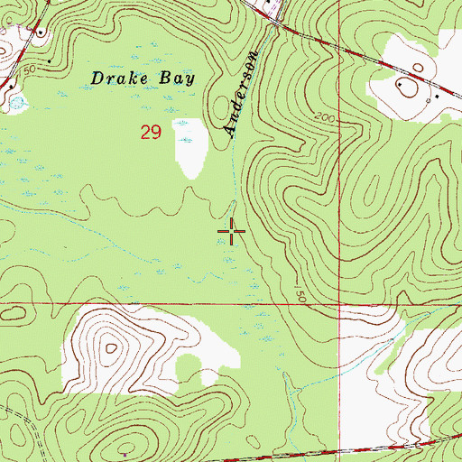 Topographic Map of Anderson Mill Creek, FL