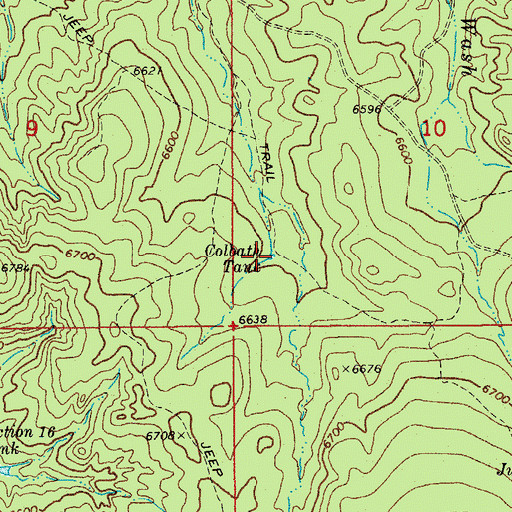 Topographic Map of Colbath Tank, AZ
