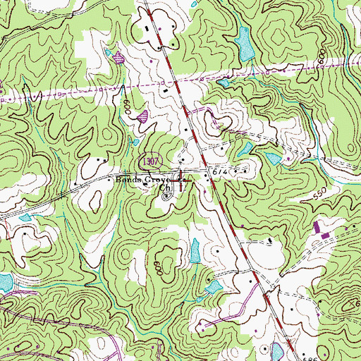 Topographic Map of Bends Grove Church Cemetery, NC