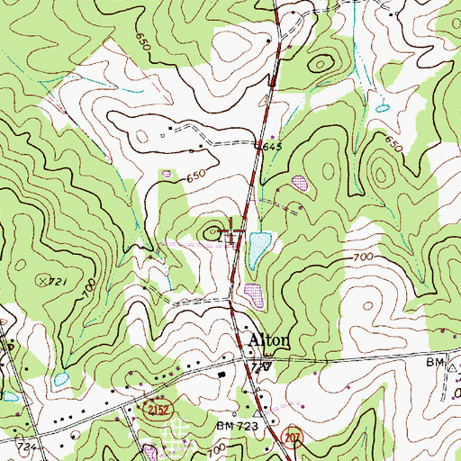 Topographic Map of Altan Presbyterian Church Cemetery, NC