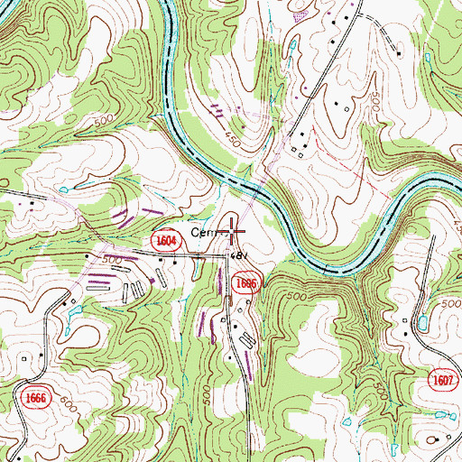 Topographic Map of Austin Family Cemetery, NC
